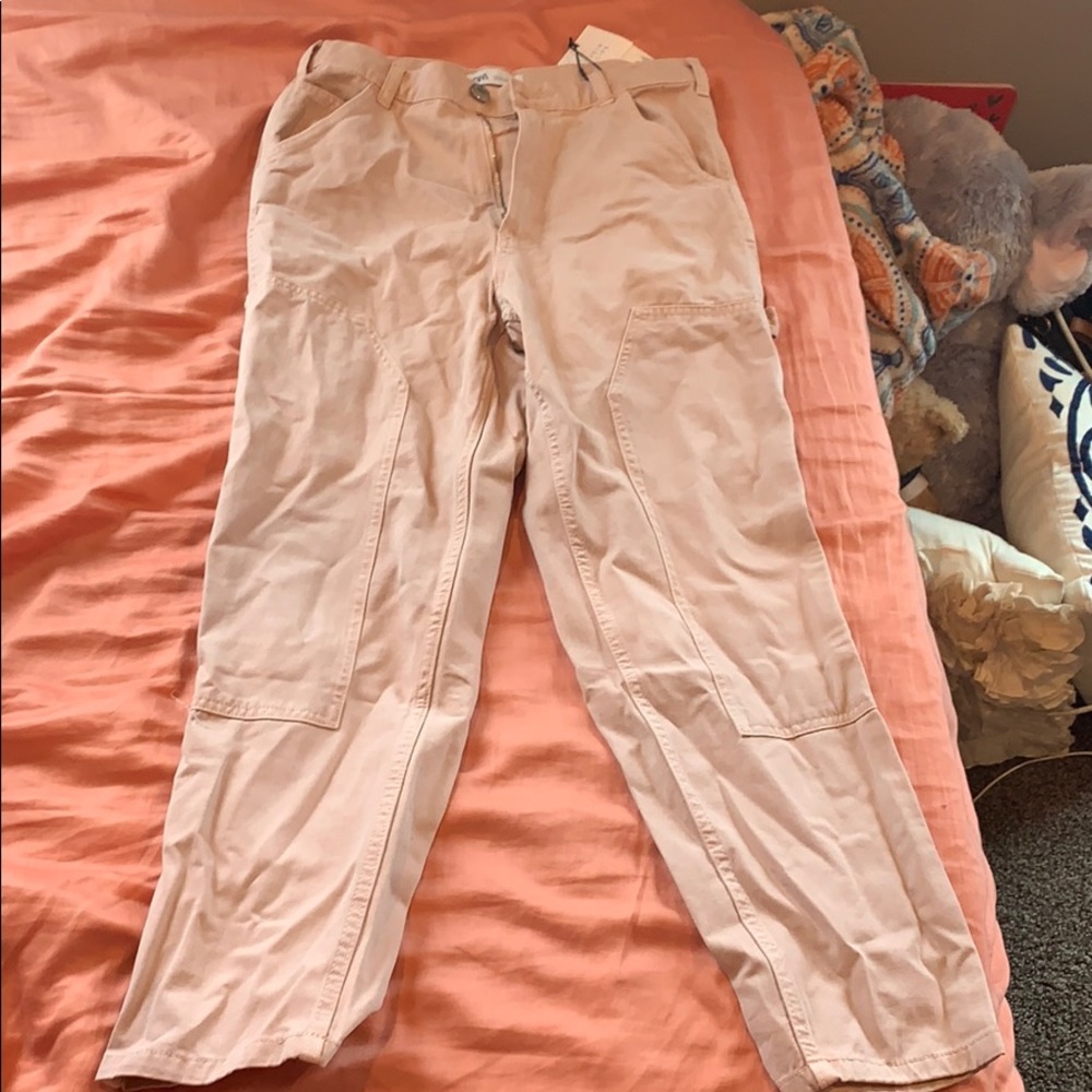ZARA pink cargo jeans